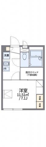 レオパレススリーピースK10の間取り画像