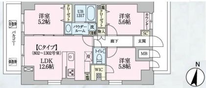 アーバン スカイライン 大宮の間取り画像