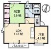 屋島フレグランス B棟の間取り画像