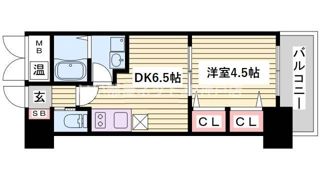 エステムコート三宮駅前Ⅱアデシオンの間取り画像