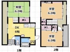 八雲北町3丁目貸家の間取り画像
