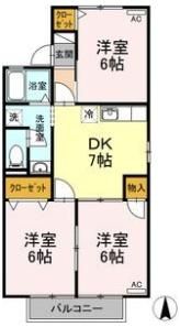トゥインクルK B棟の間取り画像