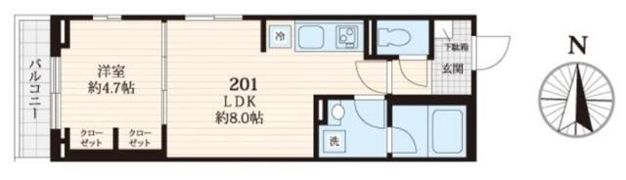 マンションエル荻窪の間取り画像