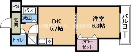 太陽ハイツ南草津の間取り画像