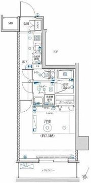 LEXE AZEST横濱関内の間取り画像