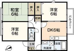 ヴィラ・ハナミズキA棟の間取り画像