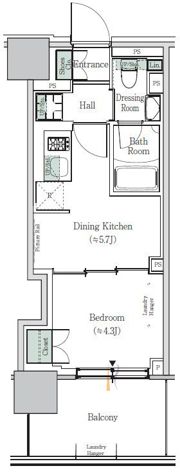 ONE ROOF RESIDENCE NISHINIPPORIの間取り画像