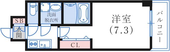レジュールアッシュ神戸グランフィールの間取り画像