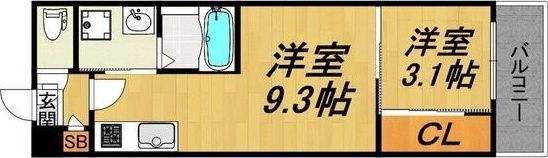 LECOCON守山Ⅲの間取り画像