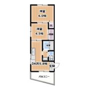 シャトー緑町の間取り画像