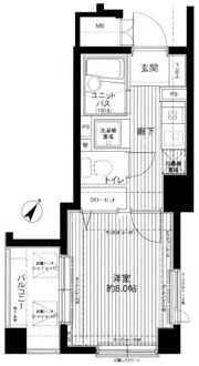 メインステージ護国寺Ⅱの間取り画像