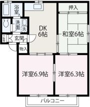 エスポアール志木Dの間取り画像