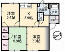 コーポ立岩の間取り画像