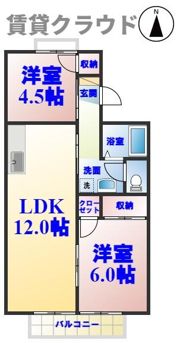 サンモールおゆみ野Bの間取り画像