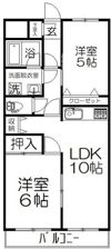 西沢マンションの間取り画像
