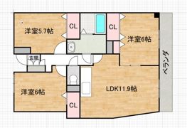 ロイヤルパレス春日の間取り画像