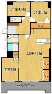 リヴィエール折尾II 214号室の間取り画像