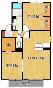 ラフィーネ水巻 A棟の間取り画像