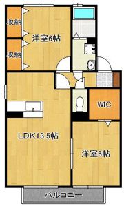 ラフィーネ水巻 A棟の間取り画像