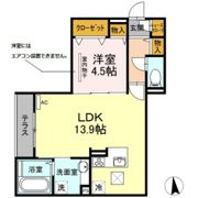リバーフロント羽衣の間取り画像