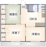 コーポ大原2の間取り画像