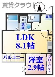 GRANDTIC‐SMART南千葉(グランティックスマート ミナミチバ)の間取り画像