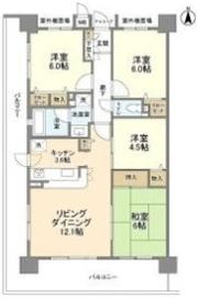 ダイアパレス枚方サウスピアの間取り画像