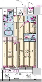 プレサンス桜川グロワールの間取り画像