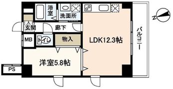 パレグレース中筋の間取り画像