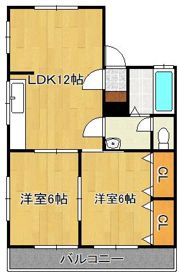 ルミエール伊左座B棟の間取り画像