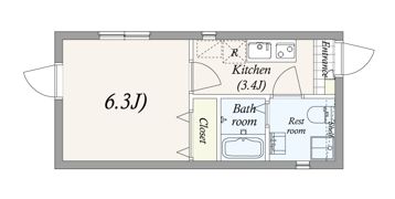 maison SANGUBASHI Ⅰの間取り画像