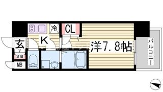 エスリード神戸三宮ノースゲートの間取り画像