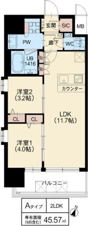スプランディッド新大阪VIIの間取り画像