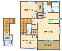 パルティール Bの間取り画像