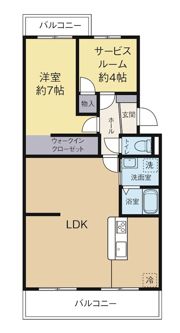フローラ蜆塚Ⅱの間取り画像
