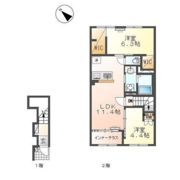清水町徳倉新築アパートの間取り画像
