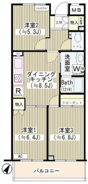 第2ゼルコーバ烏山の間取り画像