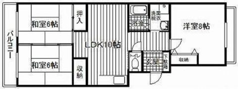 ミリオンハイム東昭和の間取り画像