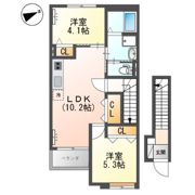 エクセルハイム若狭Ⅲの間取り画像