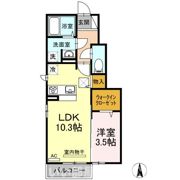 プレーシア幸の間取り画像
