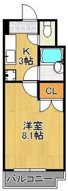 F′s flats古船場の間取り画像