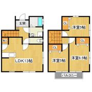 ガーデンテラスつくばB棟の間取り画像