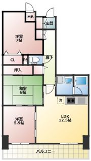 プラージュキシダの間取り画像