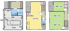 大枝北町貸家の間取り画像