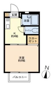甲南山手フラッツの間取り画像