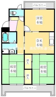 鳴瀬マンションの間取り画像