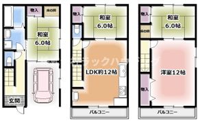 寝屋川市黒原旭町貸家の間取り画像
