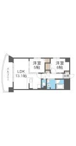 ドゥージエム京橋の間取り画像
