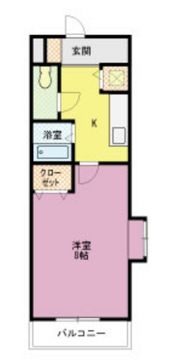 クイーンズ九大前の間取り画像