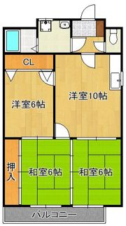 グリーンピア徳力Iの間取り画像